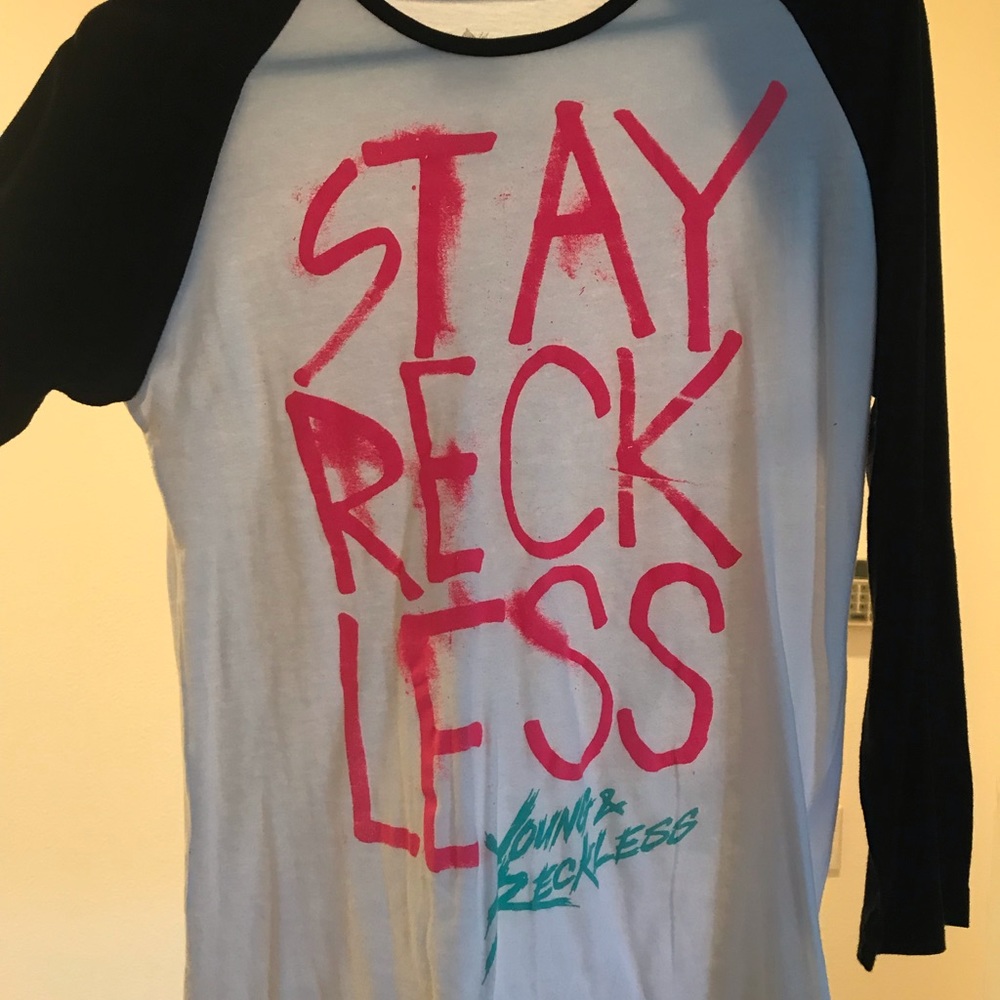 Young and reckless baseball tee